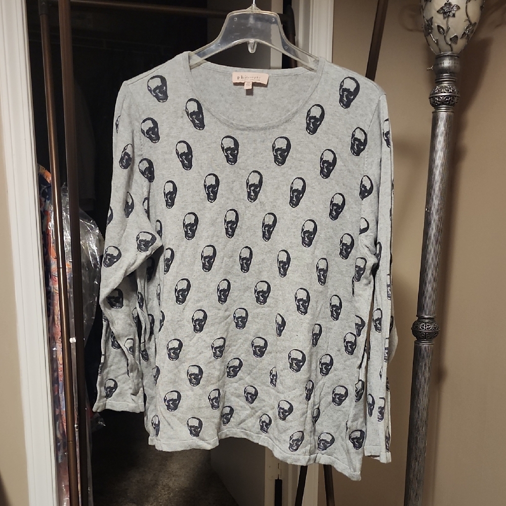 Philosophy Heather Gray Knit Top